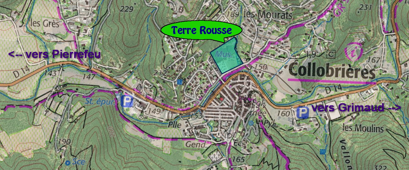 carte de situation situation de Terre Rousse